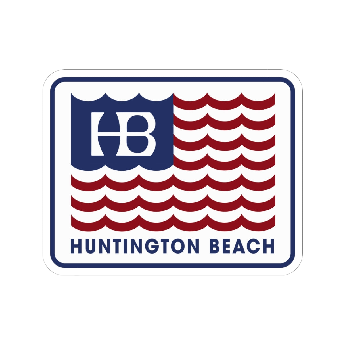 HB USA Waves Kiss-cut Sticker / Decal