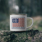 Huntington Beach USA Stars and Stripes Flag  Patriotic Enamel Mug