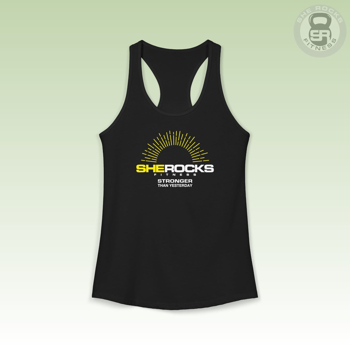 She Rocks Rays of Sunshine Racerback Tank