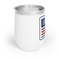 Huntington Beach Stars and Stripes USA Flag Design Wine Tumbler