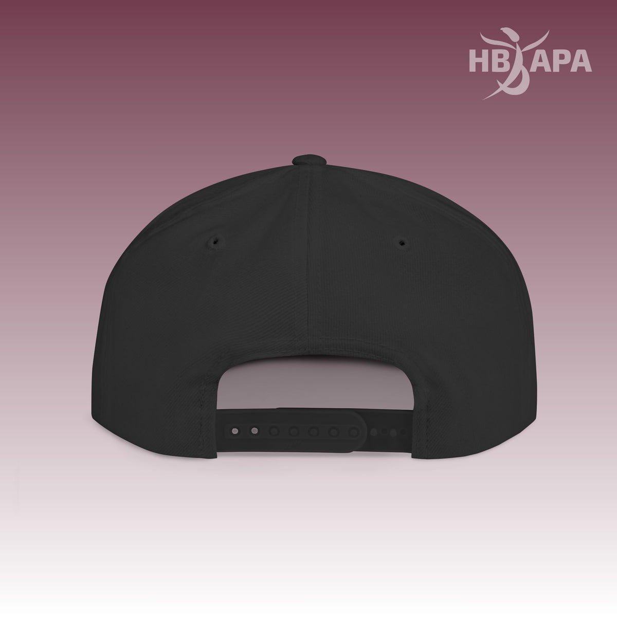HBAPA Costume Design Flat Bill Snapback Hat with Embroidered Logo