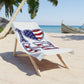 I Heart HB USA Stars and Stripes Lightweight Beach Towel