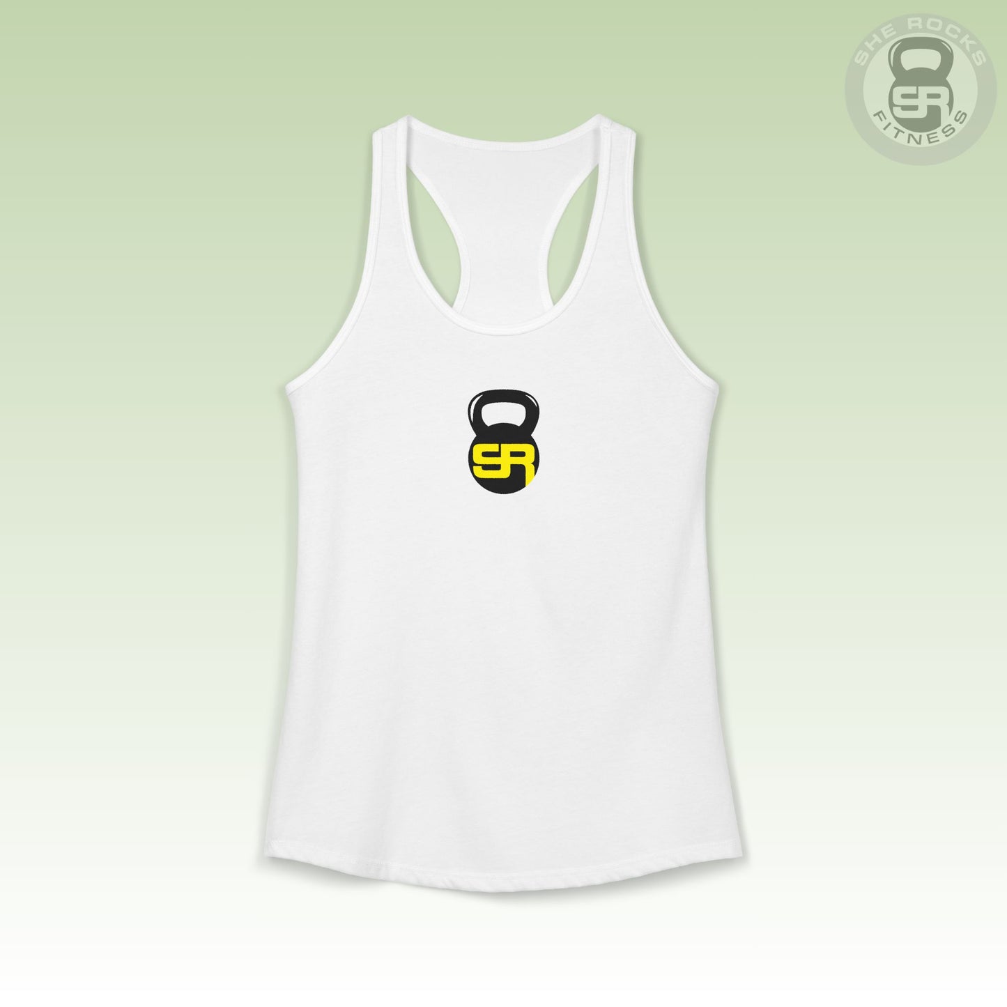 She Rocks Kettle Bell Logo Racerback Tank