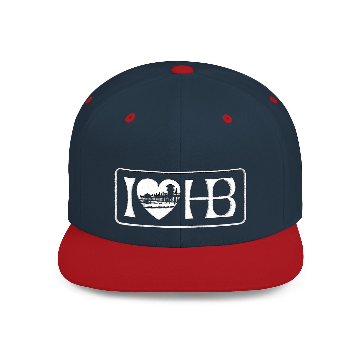 I Heart HB Flat Bill Snapback Hat