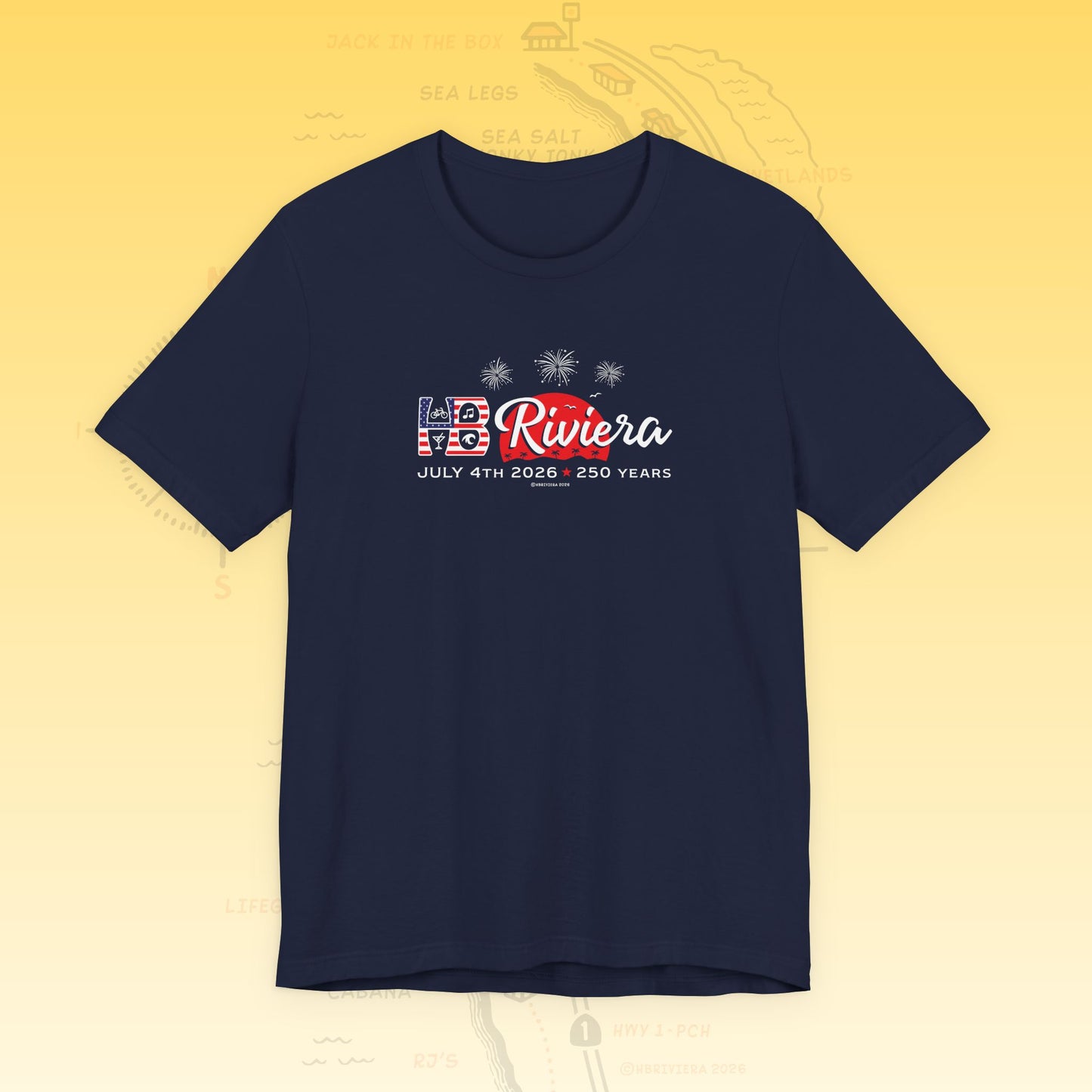 HB Riviera July 4th 2026 Limited Edition Premium Modern Fit T-Shirt