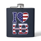 I Heart HB Stars and Stripes Stainless Steel Flask, 6oz