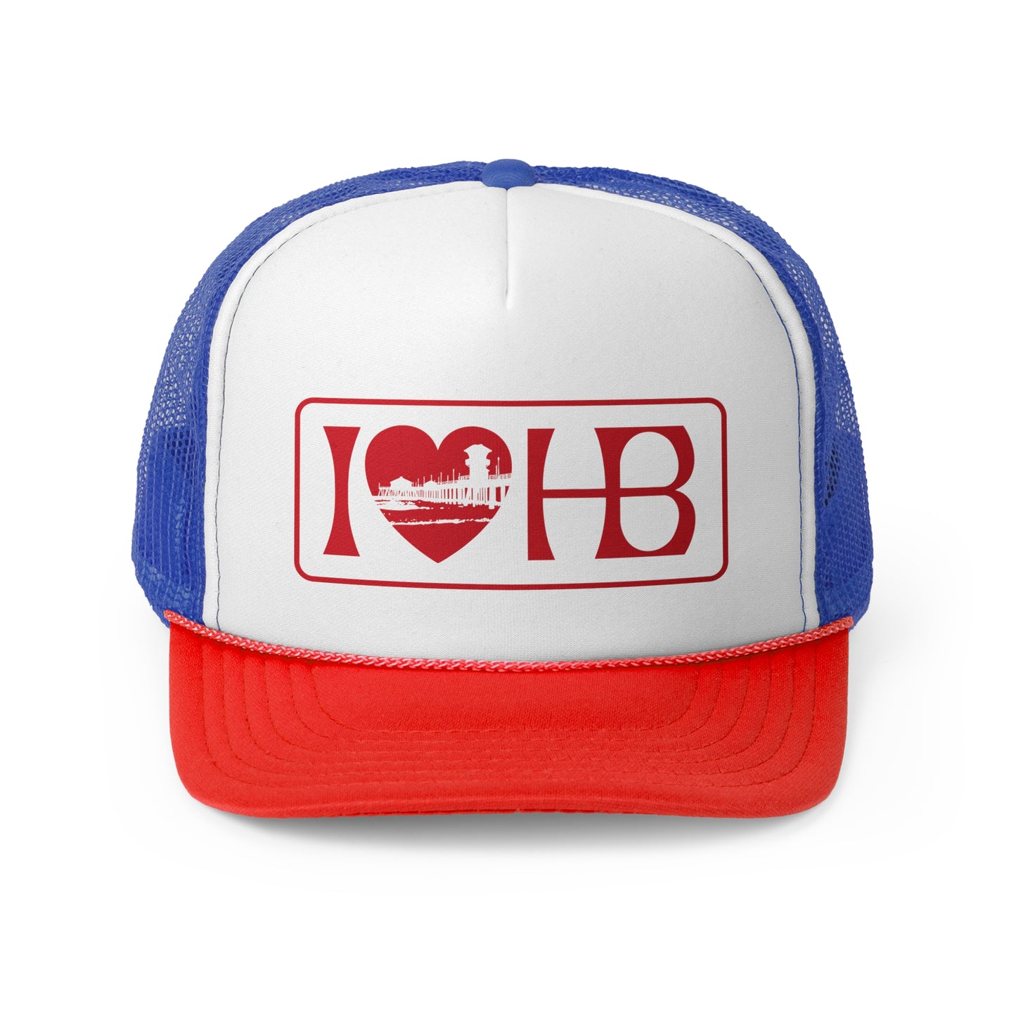 I Heart HB Pier Trucker Hat