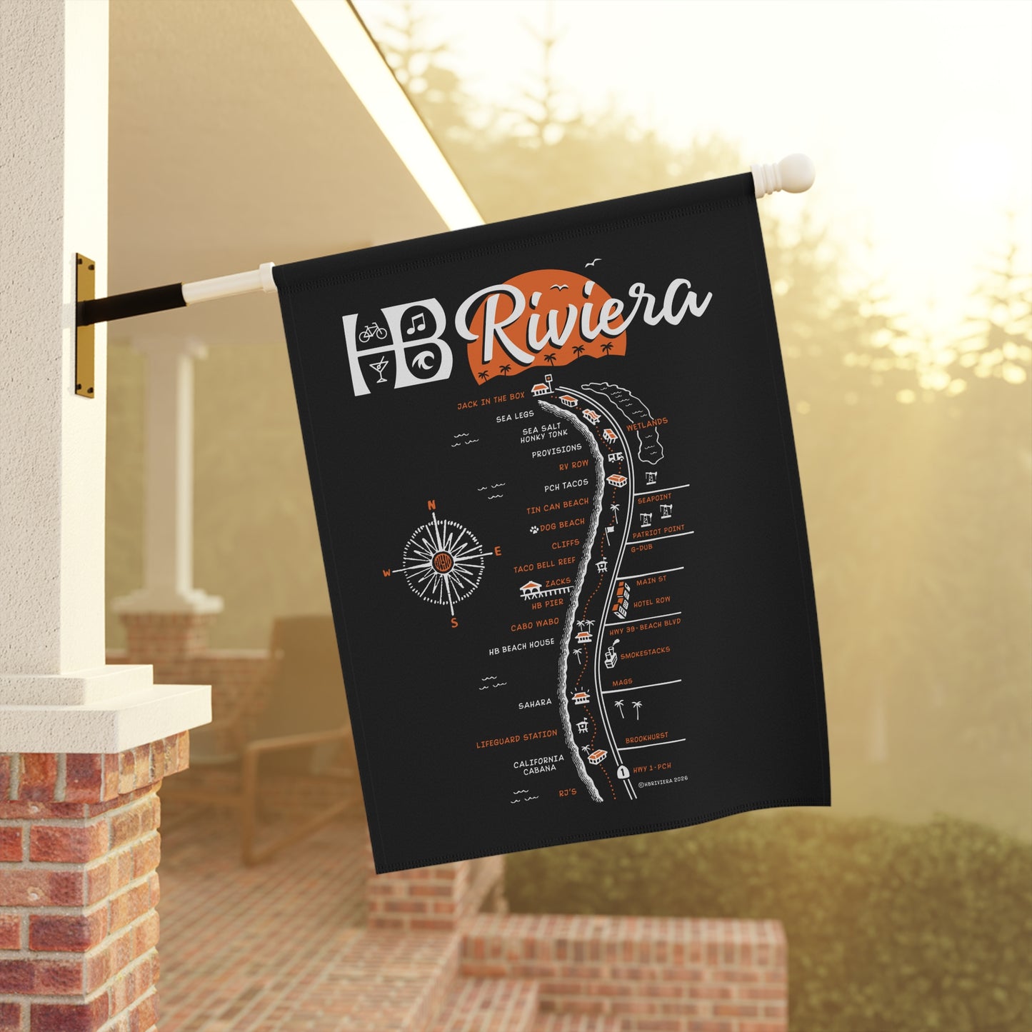 HB Riviera Garden and House Flag