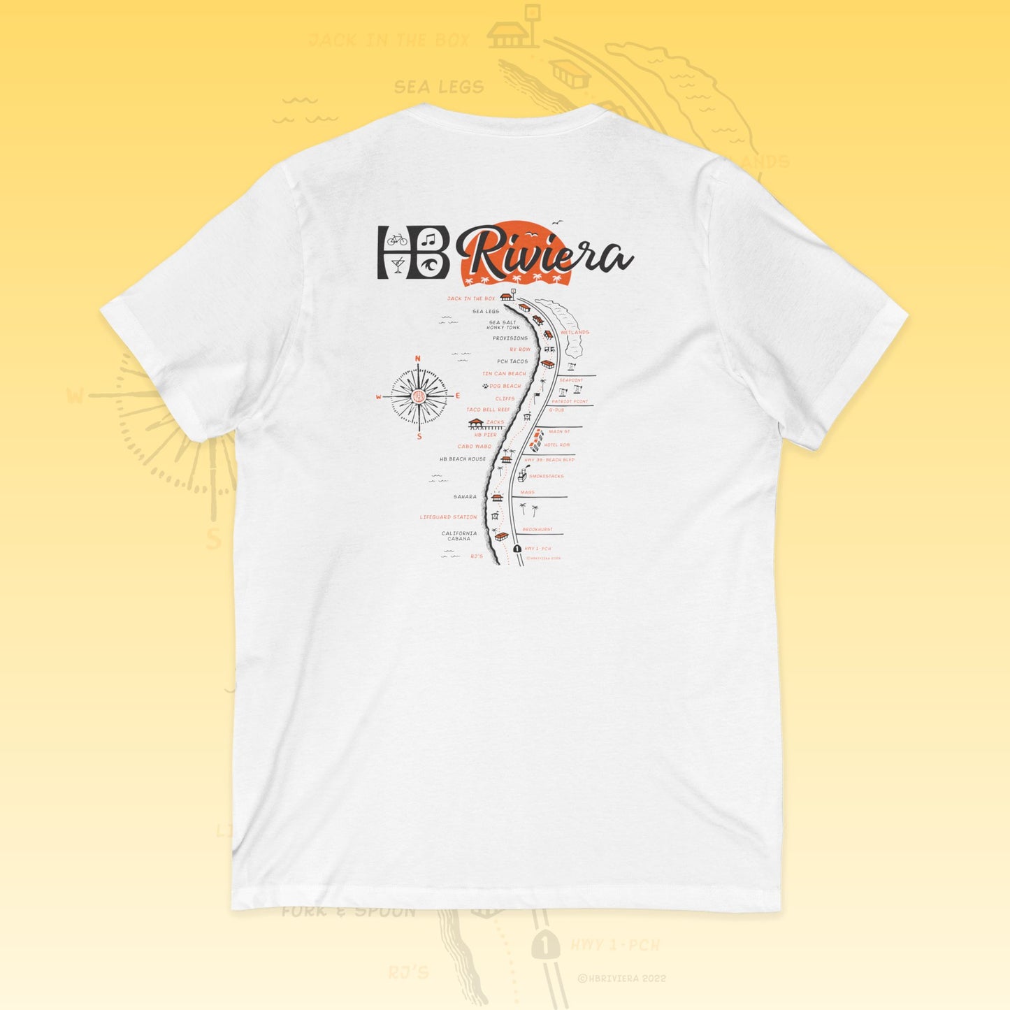 HB Riviera Women's Premium V-Neck T-Shirt