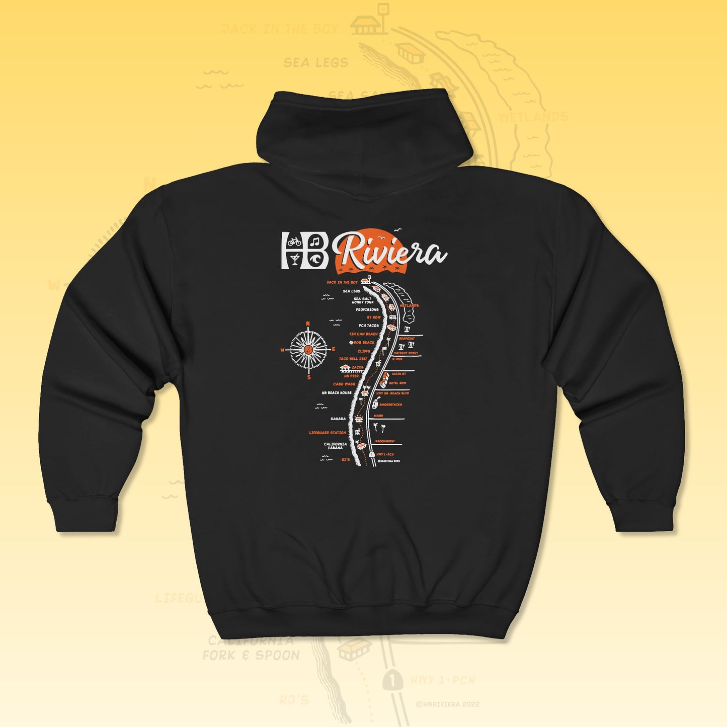 HB Riviera Unisex Heavy Blend Full-Zip Hoodie
