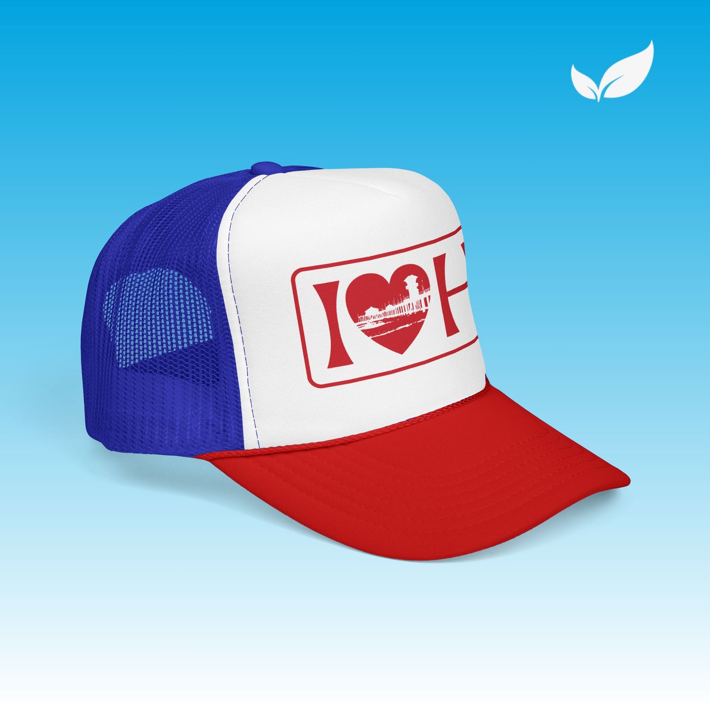 I Heart HB Pier Unisex Trucker Hat