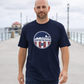 Huntington Beach Pier Stars and Stripes Classic Fit T-shirt