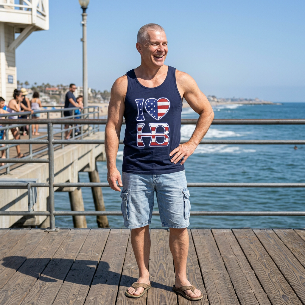 I Heart HB USA Unisex Jersey Tank Top