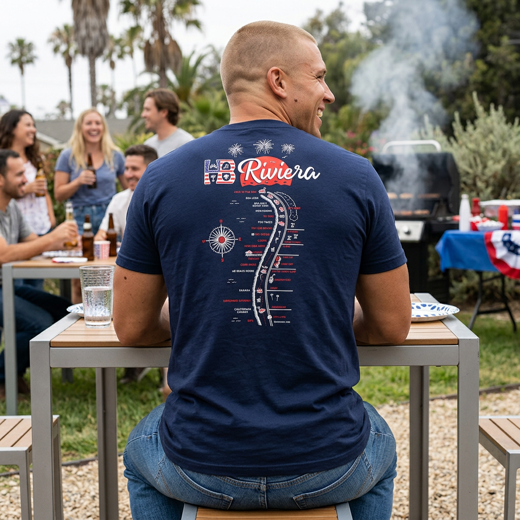 HB Riviera July 4th 2026 Limited Edition Premium Modern Fit T-Shirt