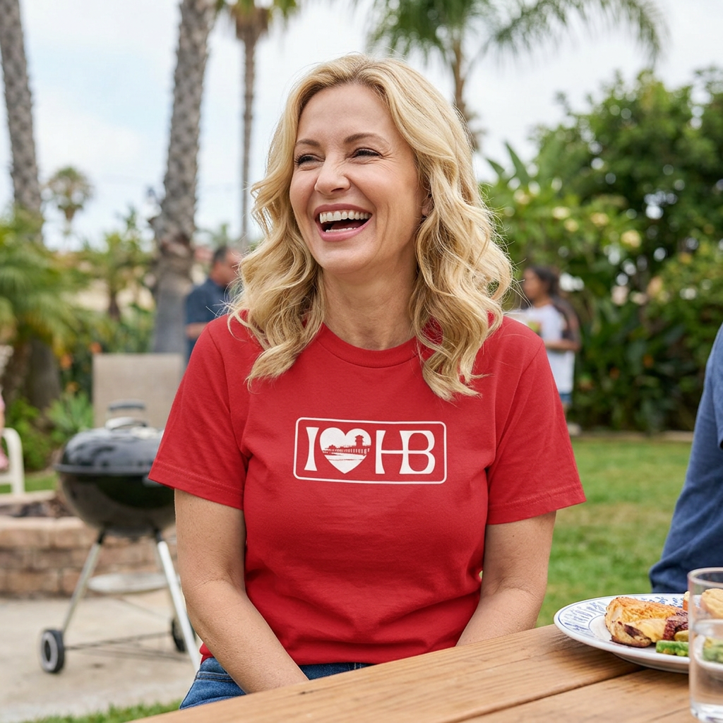 I Heart HB Pier Silhouette Unisex Classic Fit T-Shirt
