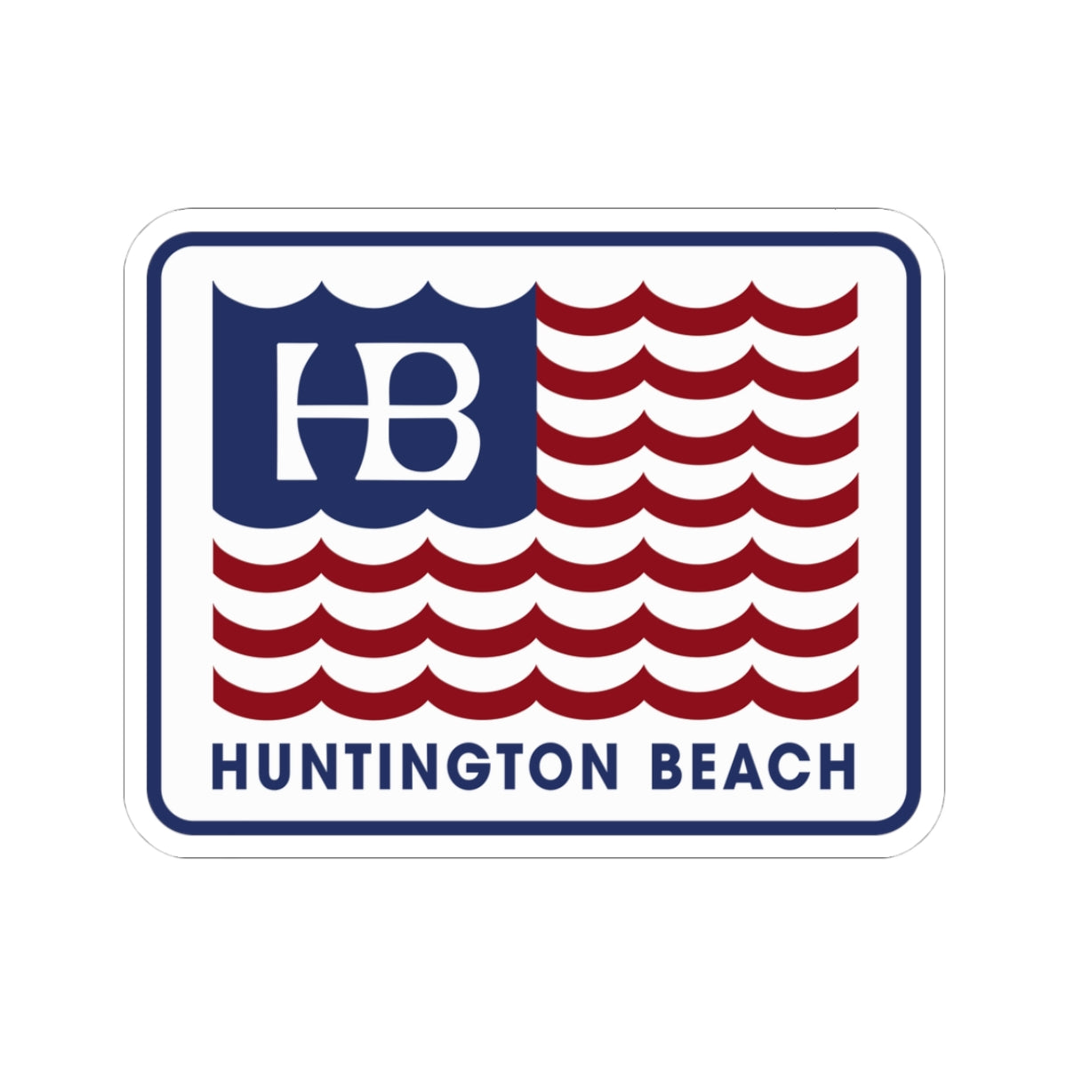 HB USA Waves Kiss-cut Sticker / Decal