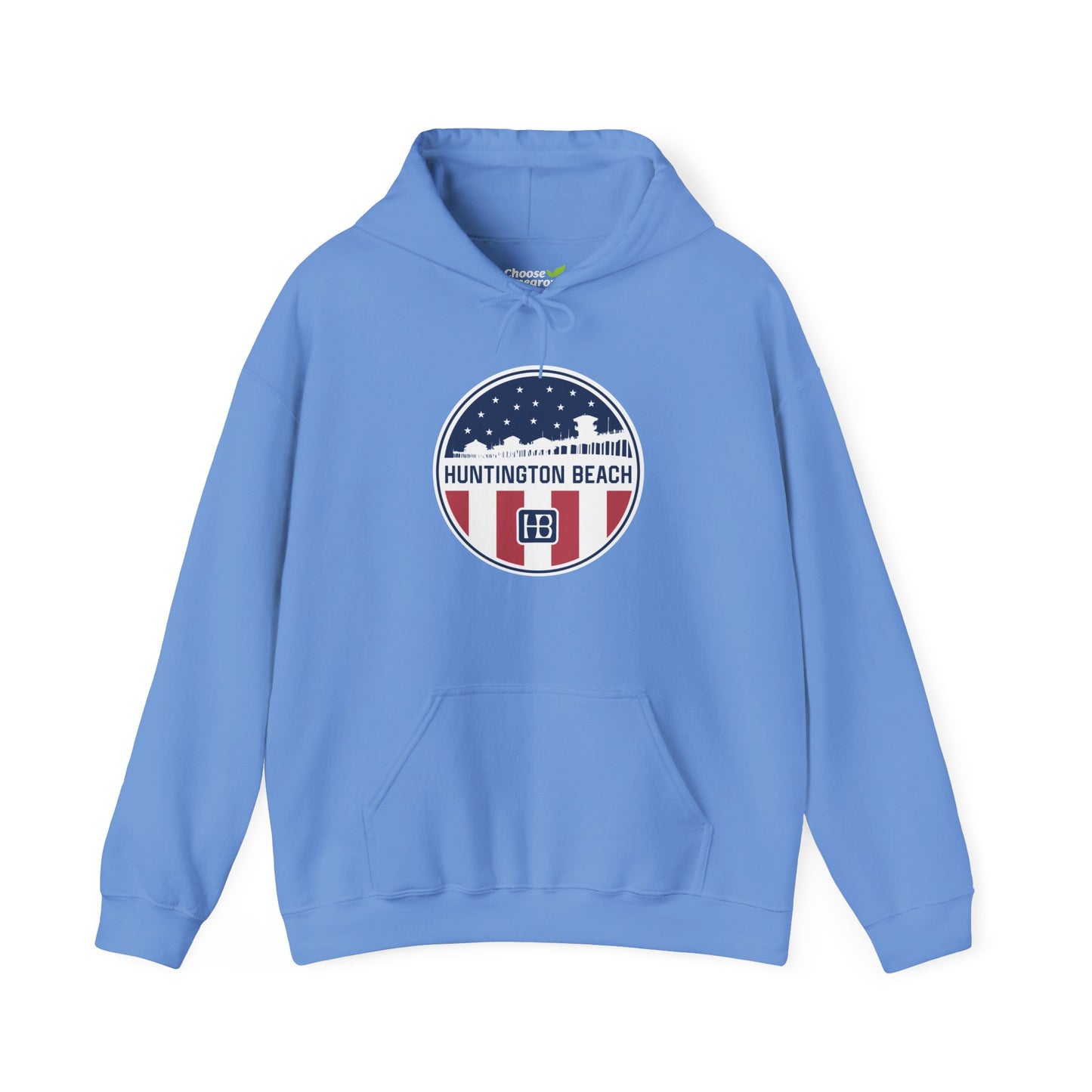 Huntington Beach Pier Stars n Stripes Classic Hoodie