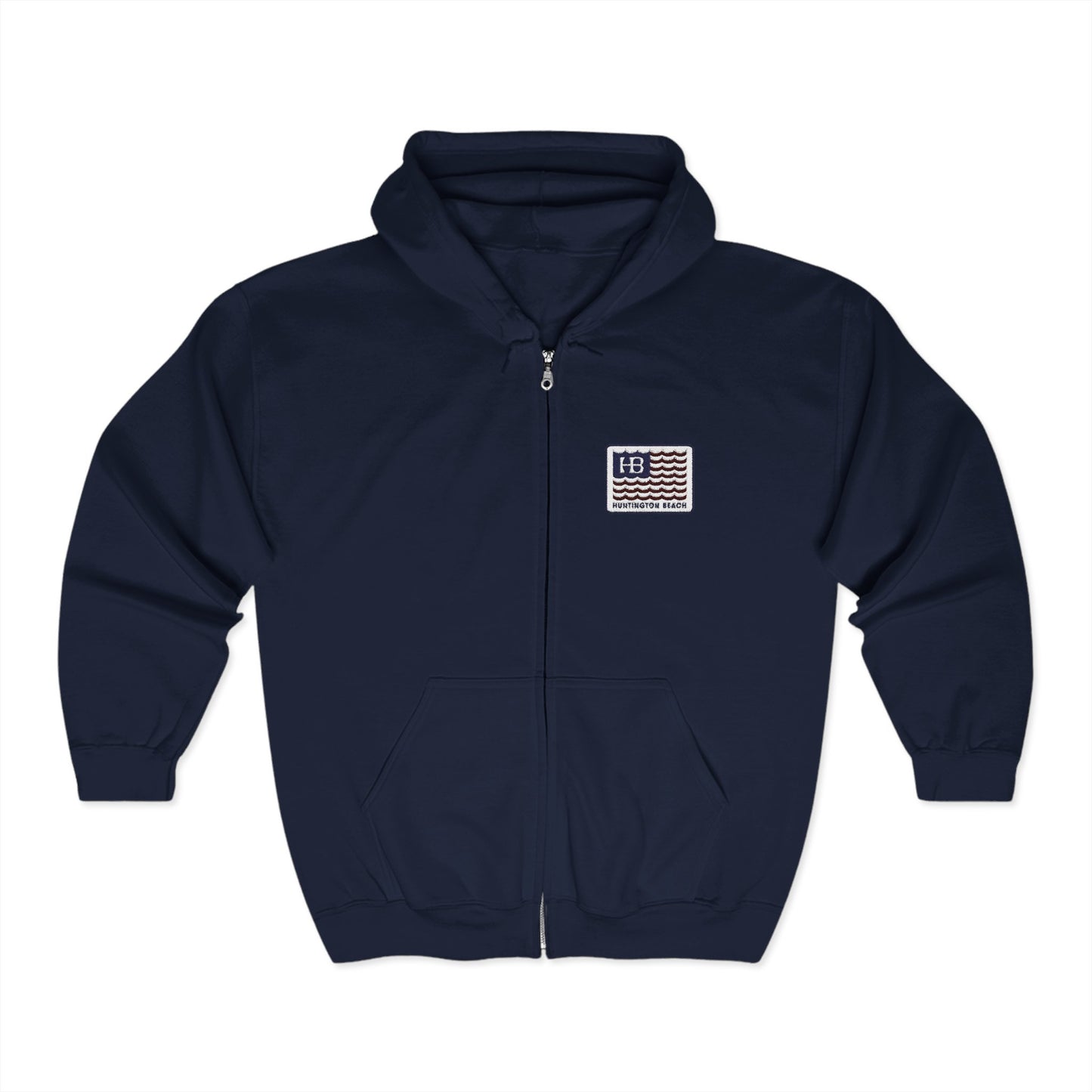 HB Waves Flag Hoodie - Embroidered Classic Fit