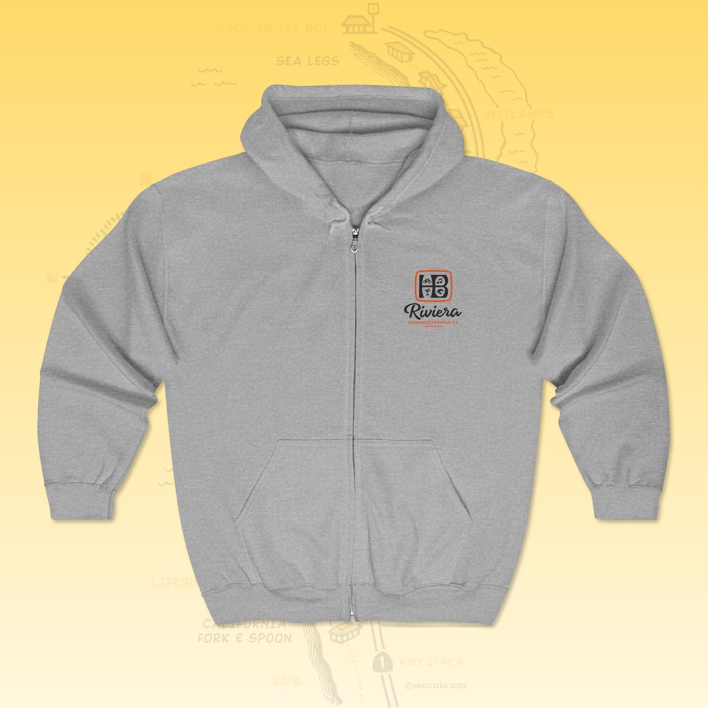 HB Riviera Unisex Heavy Blend Full-Zip Hoodie