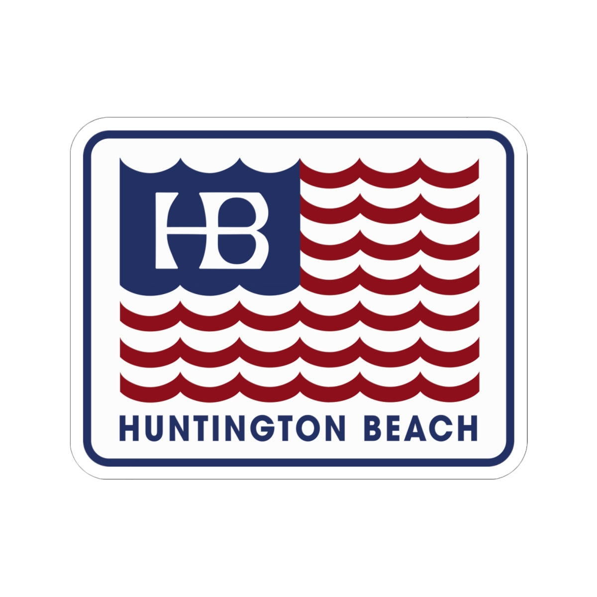 HB USA Waves Kiss-cut Sticker / Decal