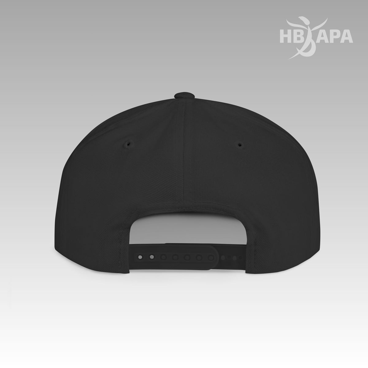 HBAPA Flat Bill Snapback Hat with Embroidered Logo