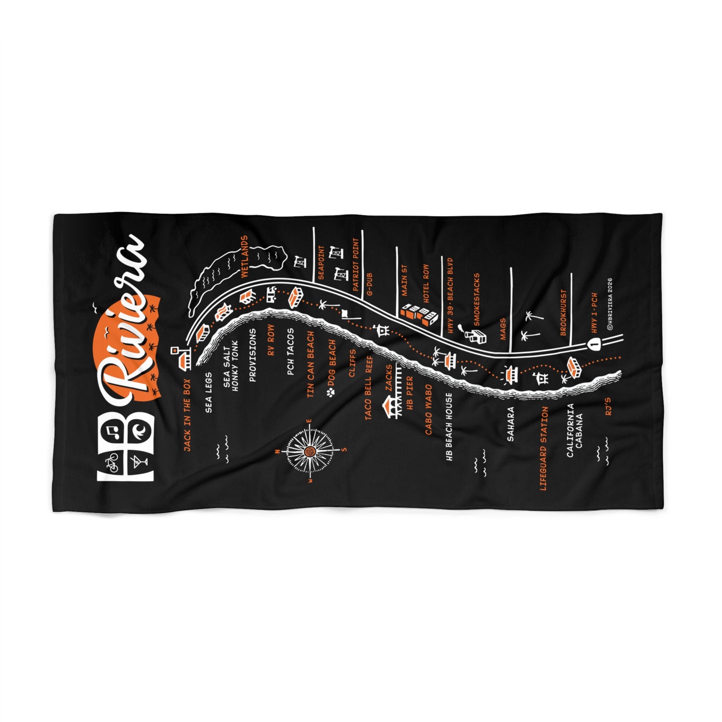 HB Riviera Lightweight Beach Towel