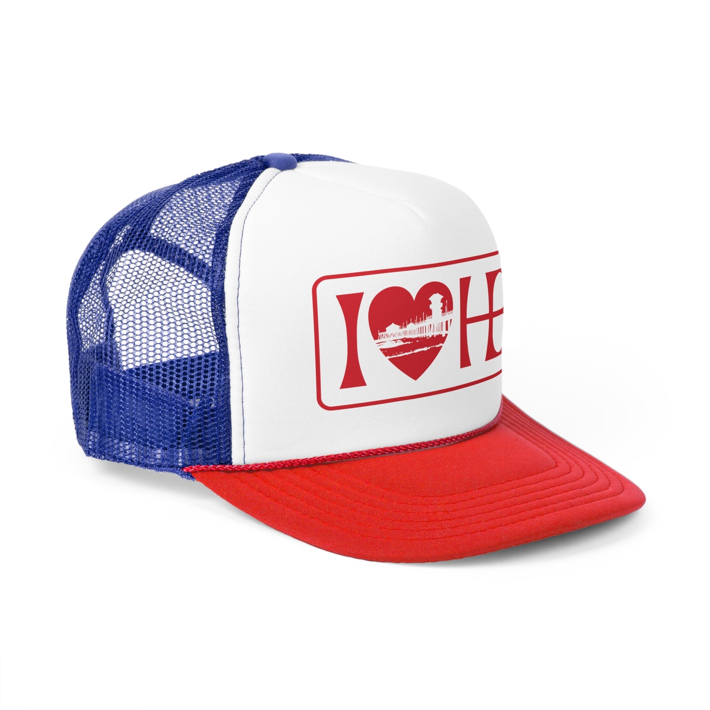 I Heart HB Pier Trucker Hat