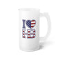 I Heart HB Frosted Glass Beer Mug
