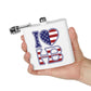 I Heart HB Stars and Stripes Stainless Steel Flask, 6oz