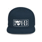 I Heart HB Flat Bill Snapback Hat