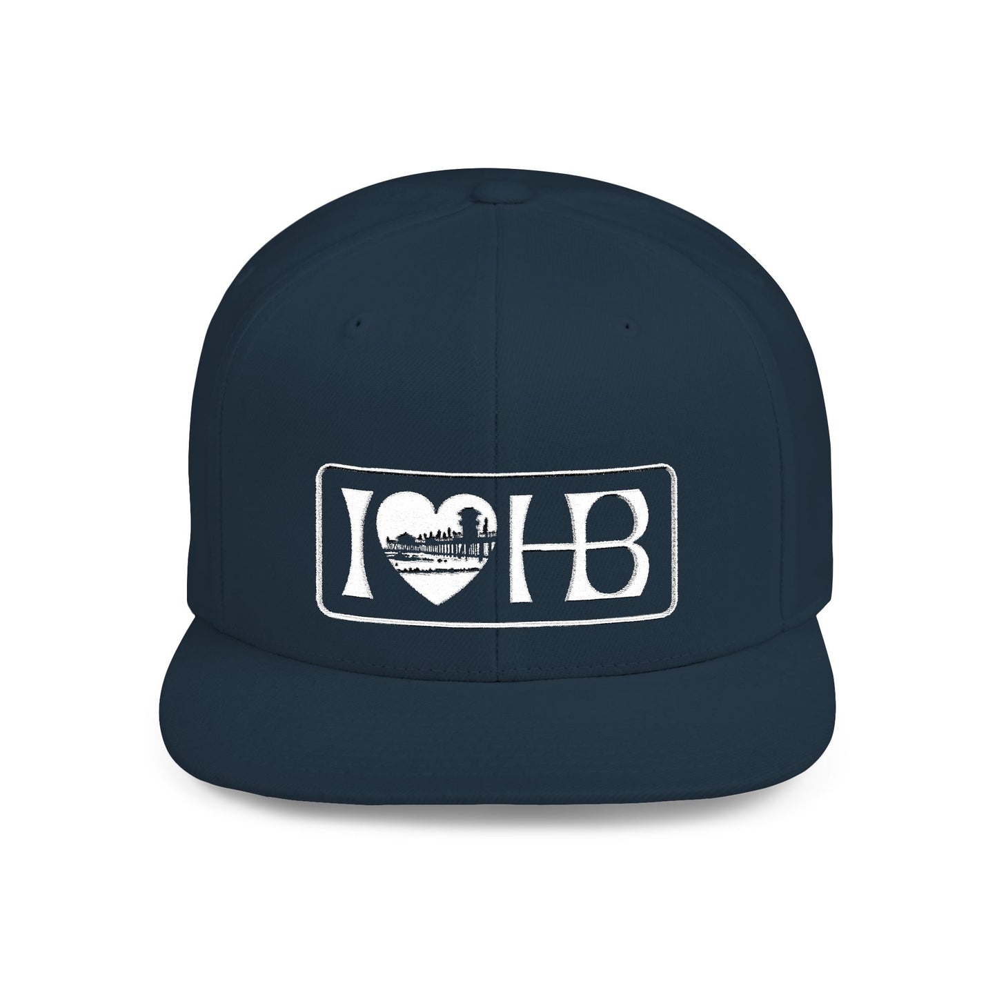 I Heart HB Flat Bill Snapback Hat
