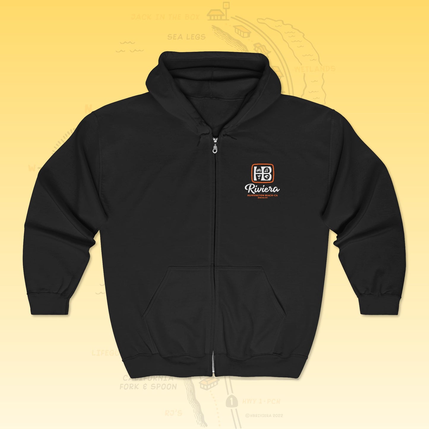 HB Riviera Unisex Heavy Blend Full-Zip Hoodie