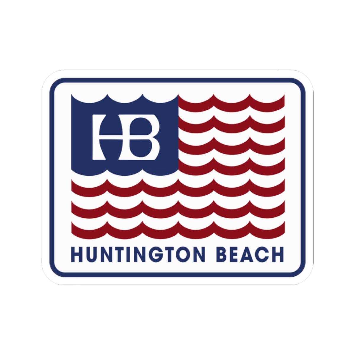 HB USA Waves Kiss-cut Sticker / Decal