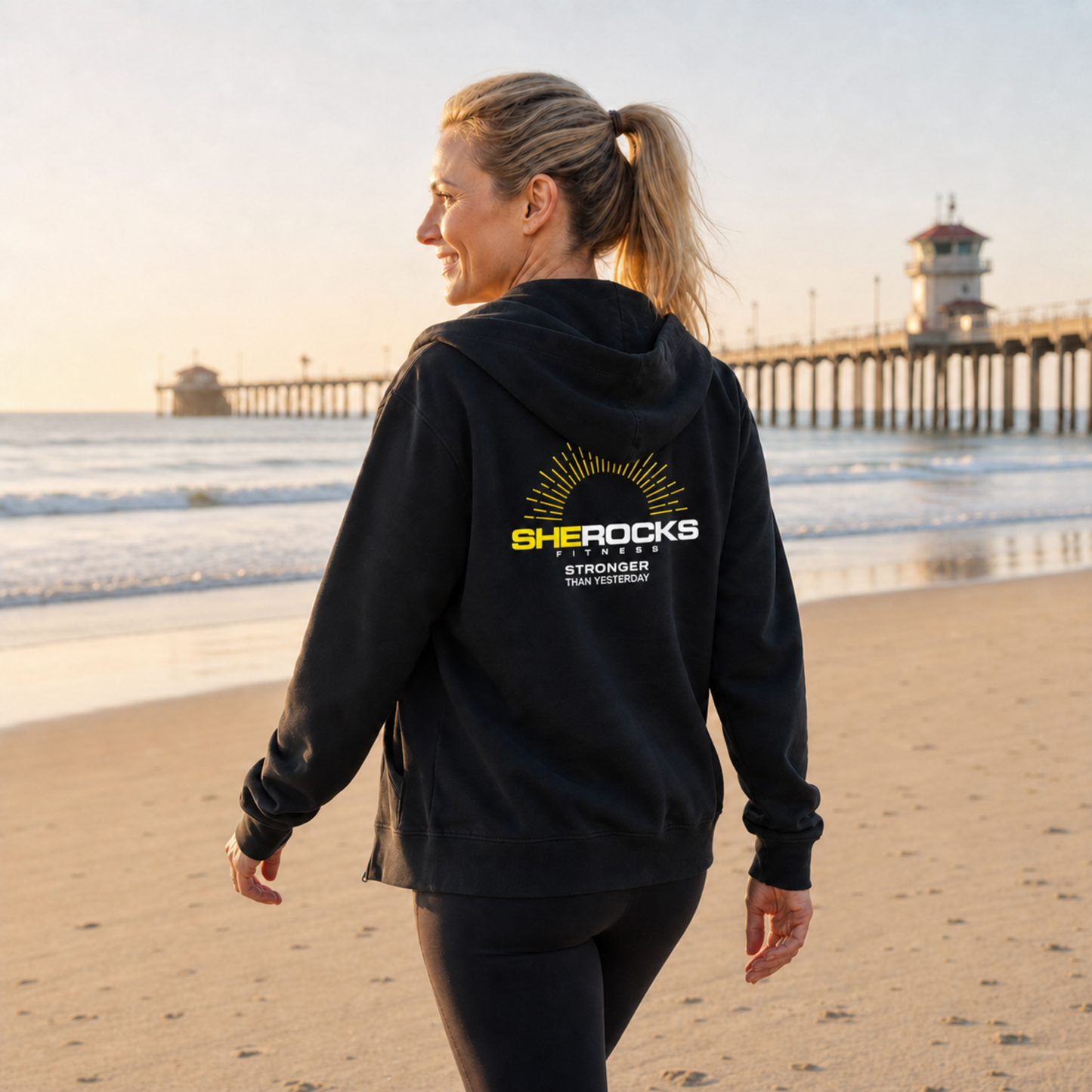 She Rocks - Rays of Sunshine - Women's Zip Up Hoodie
