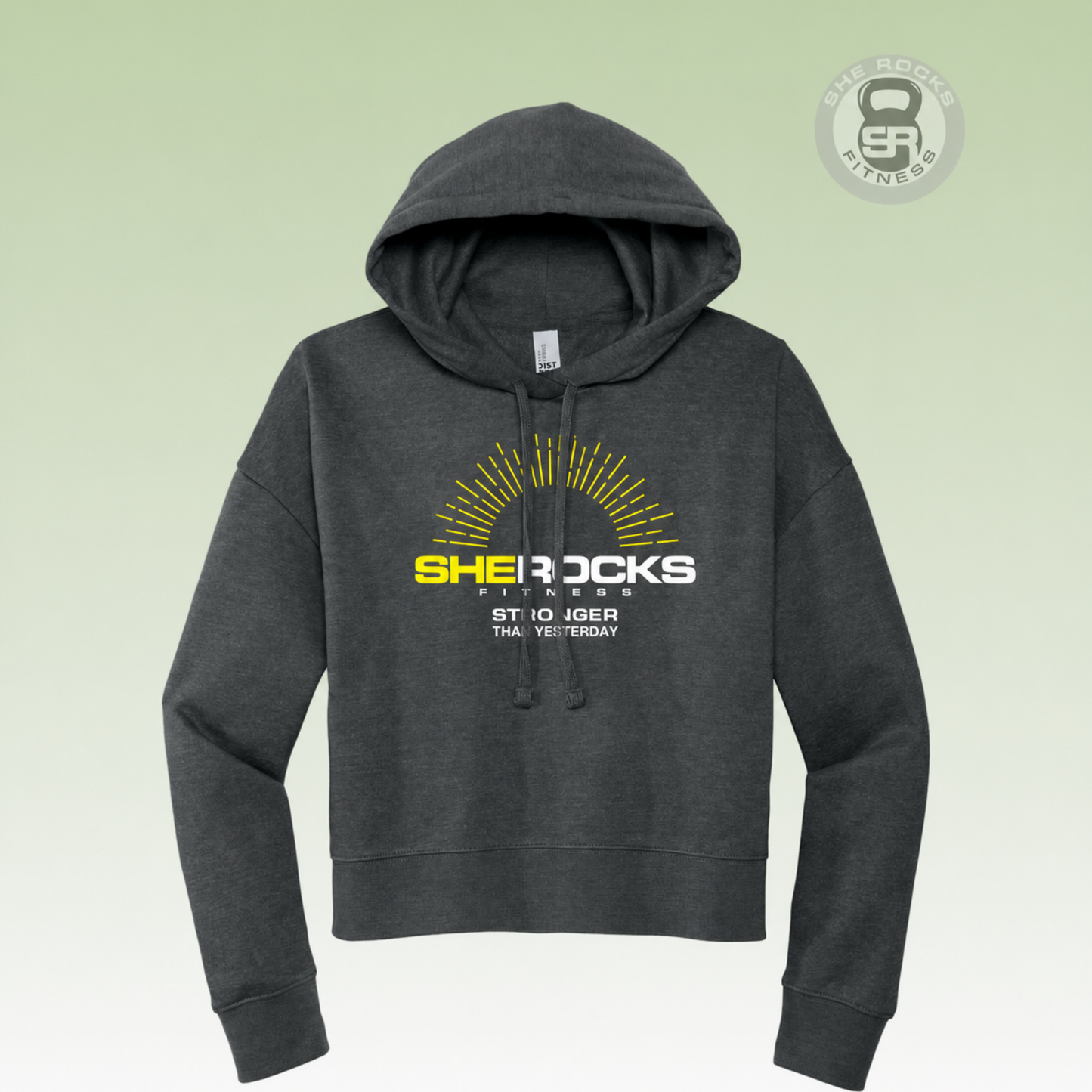 She Rocks - Rays of Sunshine Cropped Pullover Hoodie